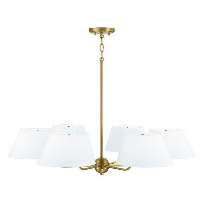 Capital Lighting Welsley 6 - Light Chandelier in  Aged Brass