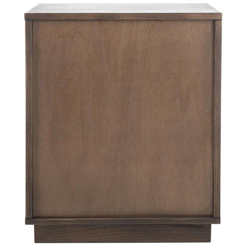 Zeus 2 Drawer Nightstand - Medium Oak - Safavieh.