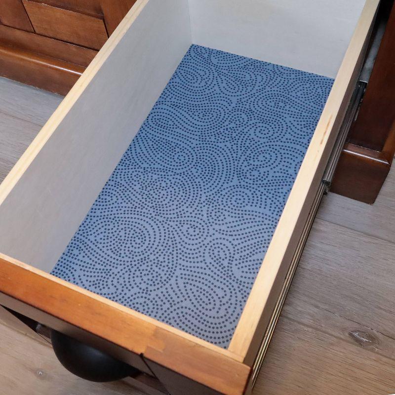 Drymate XL Under Sink Mat, Protective Cabinet Liner For Kitchen & Bathroom - Absorbent, Waterproof, Trimmable (24”x59”) (Borage Blue) (USA Made)