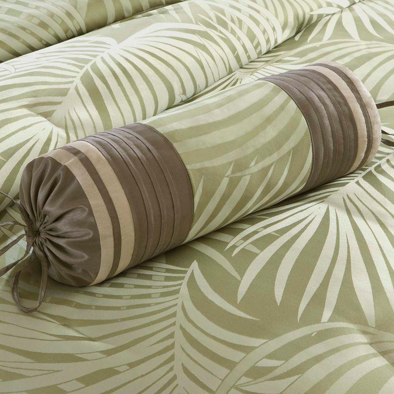 Soft Green Microfiber 7 Piece Jaquard Comforter Set