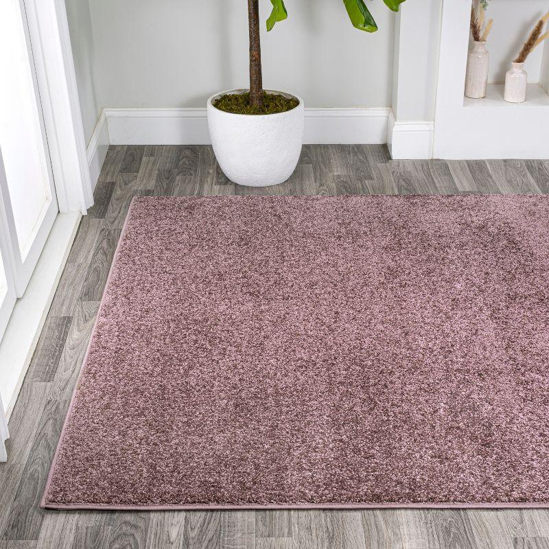 8'x10' Haze Solid Low-Pile, Light Purple - JONATHAN Y