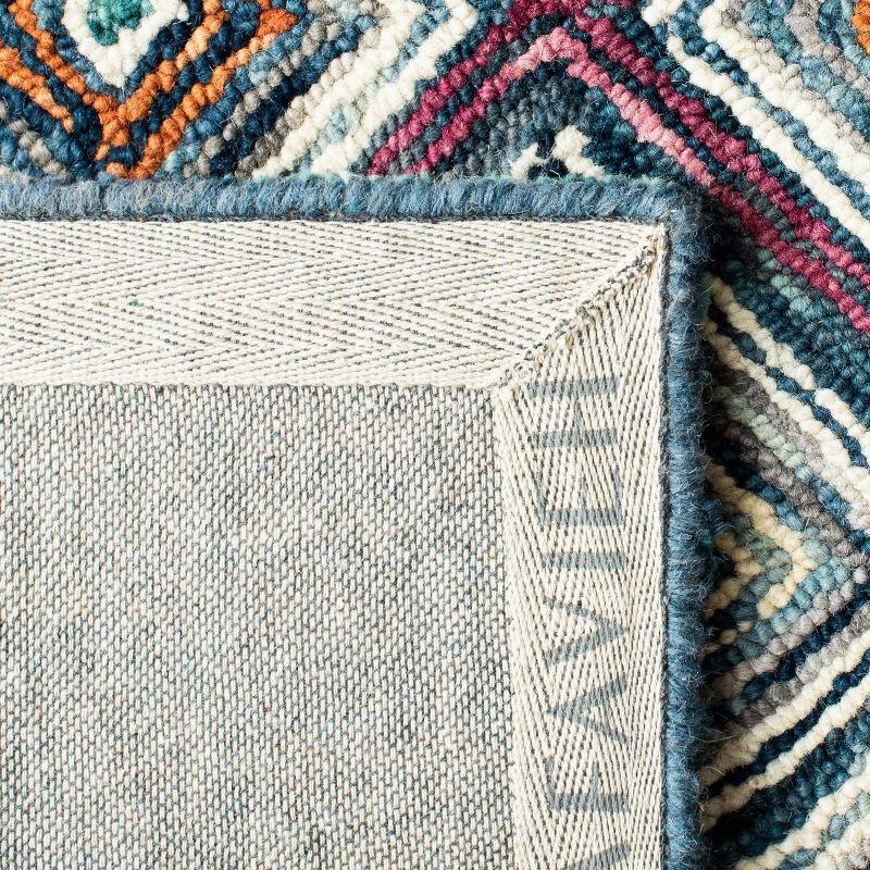 Aspen APN812 Hand Tufted Indoor Runner Rug - Blue/Red - 2'3"x7' - Safavieh
