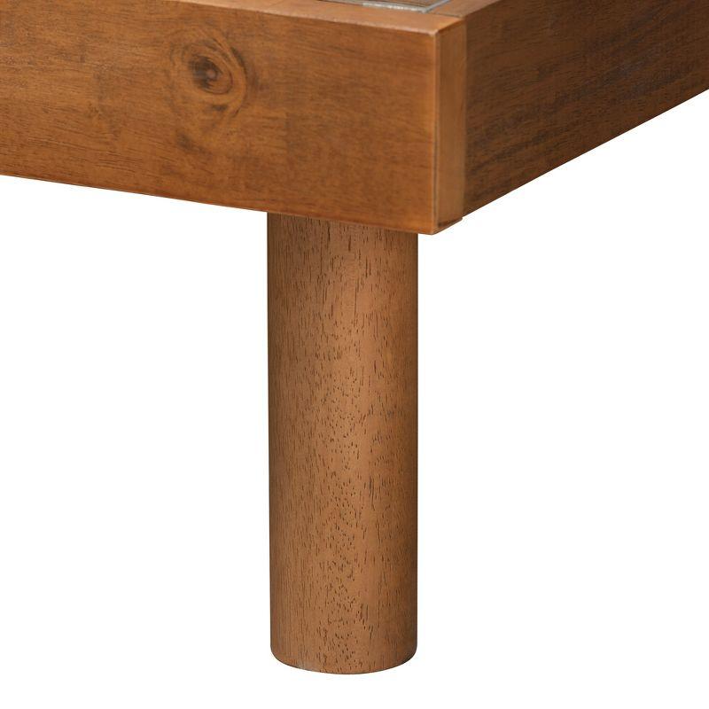 Baxton Studio Daina Mid-Century Modern Ash Walnut Finished Wood Full Size Platform Bed