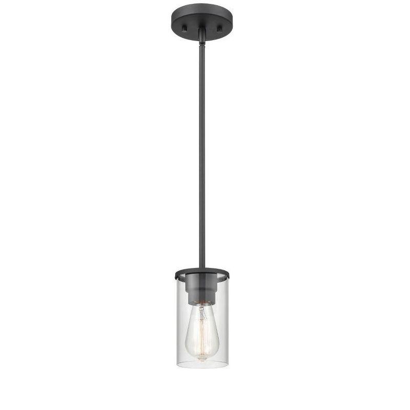 Verlana Matte Black and Nickel 45.5" Pendant Light