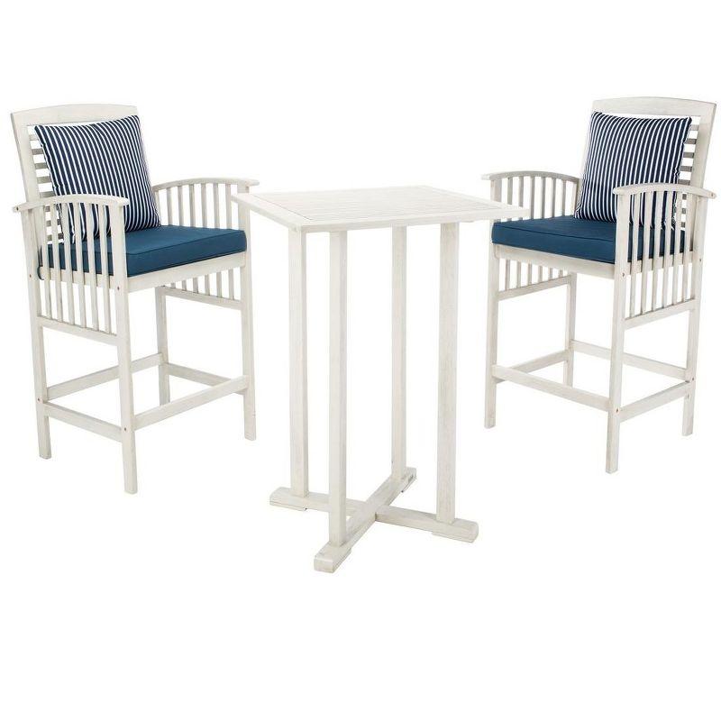 Pate 3 Piece Bar Height Patio Outdoor Bistro Set  - Safavieh