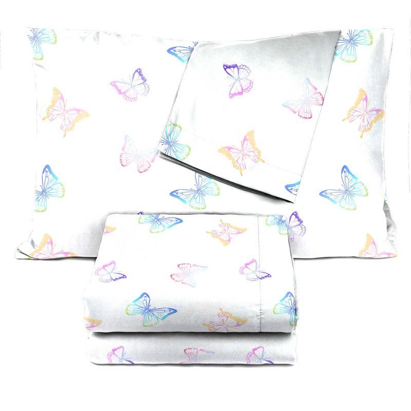 Saturday Park Saturday Park Ombre Butterflies 100% Organic Cotton Sheet Set