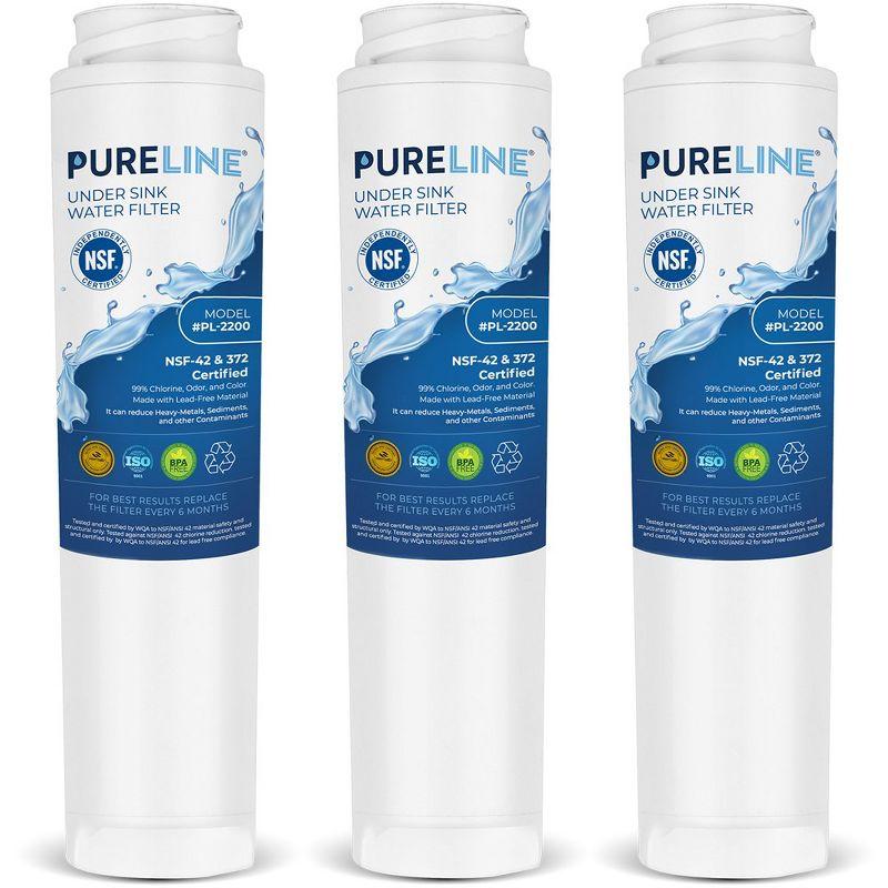 Pureline 3-Pack Under Sink Water Filter Replacement