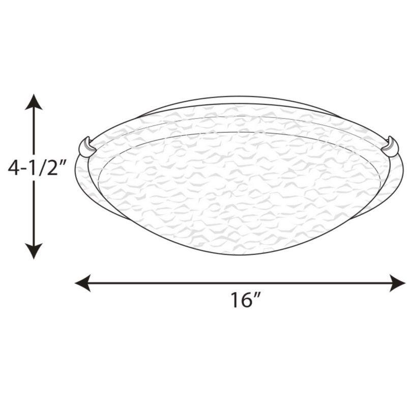 Brushed Nickel 16" LED Dome Flush Mount Light