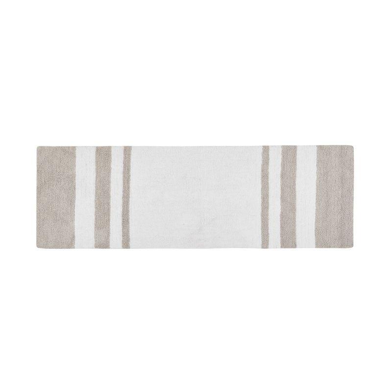 24"x72" Spa Cotton Reversible Bath Rug Taupe Brown: Madison Park, Tufted, Machine Washable, OEKO-TEX Certified