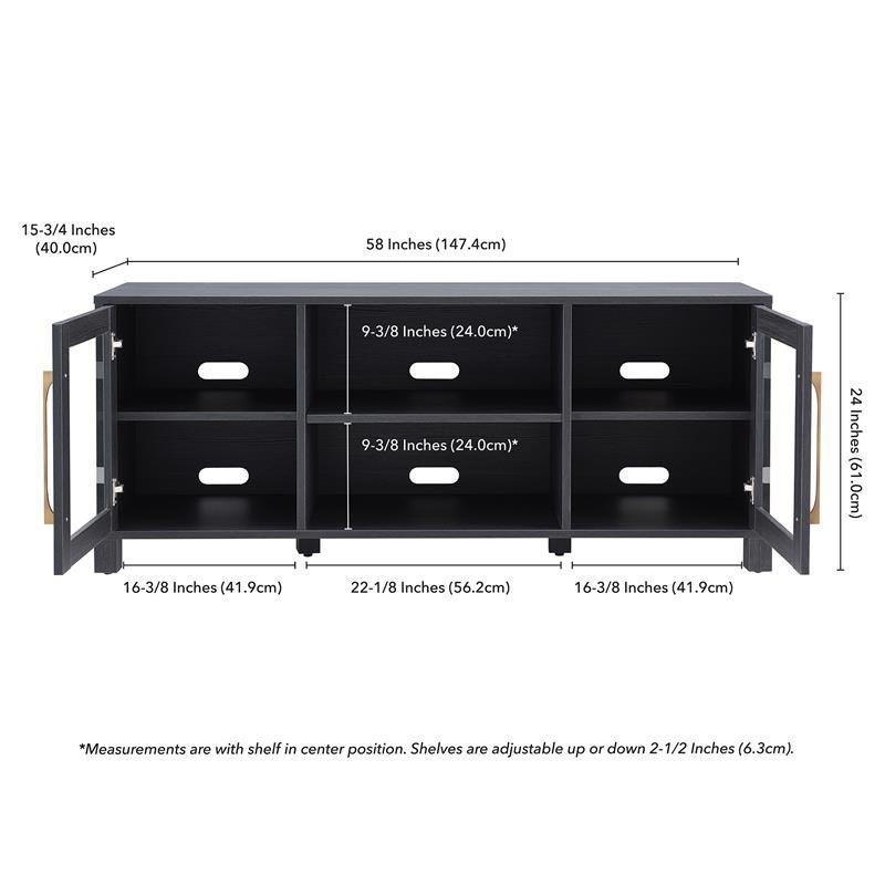 58" Charcoal Gray TV Stand - Henn&Hart