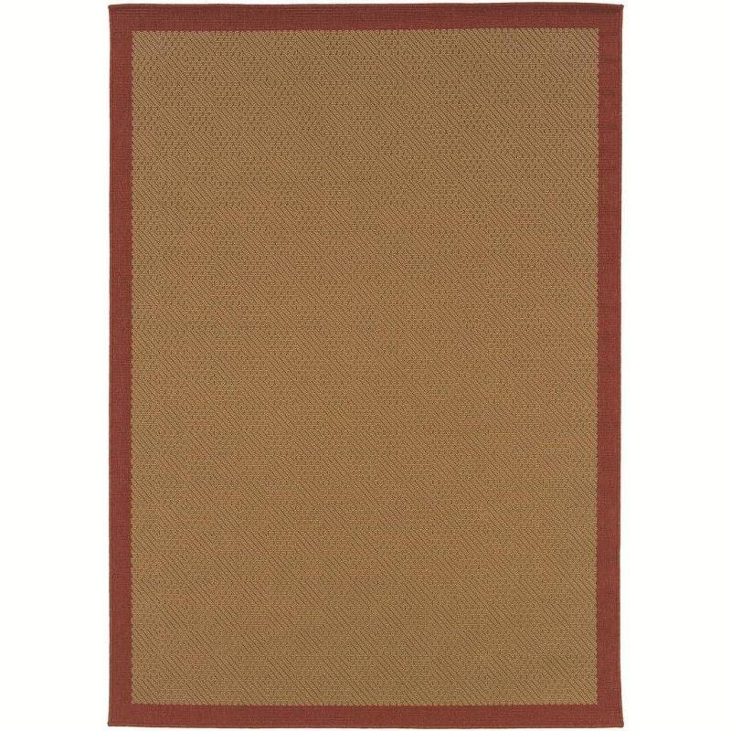 Casual Elegance Red Synthetic 2'3" x 7'6" Easy-Care Runner Rug