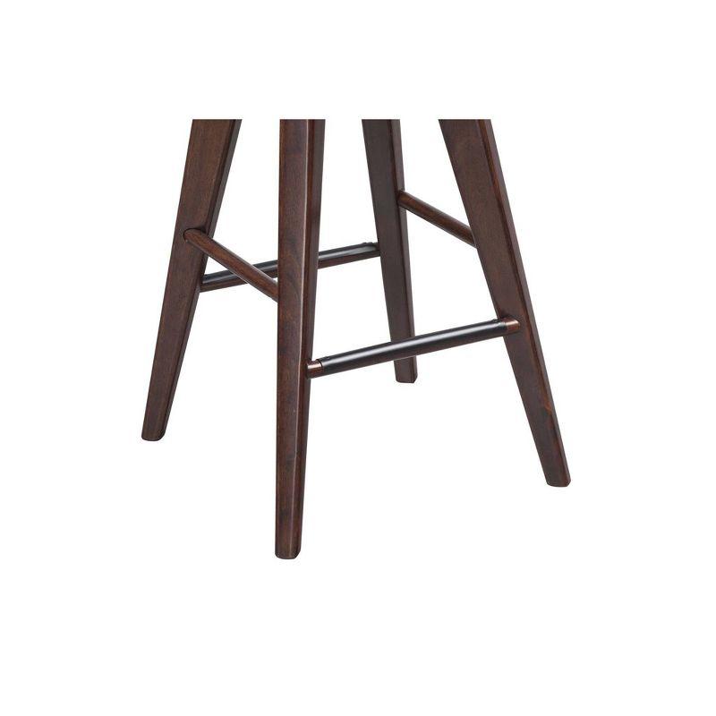 Bali 31" Barstools Hardwood/Espresso - Boraam: Fixed Height, Backless, 300 lbs Capacity