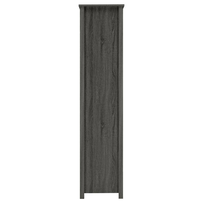 68" Dylan 8 Shelf Bookcase with Storage Drawer Weathered Gray - Coaster: Modern Home Office Furniture