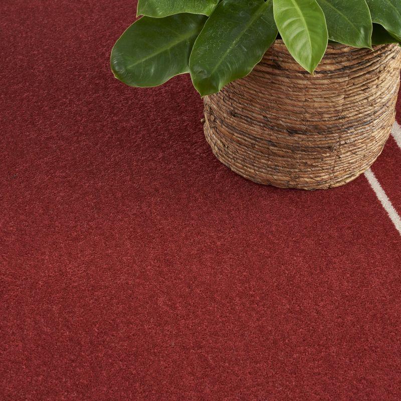 Nourison Essentials 6' x 9' Brick Ivory Contemporary Bordered Indoor/Outdoor Area Rug