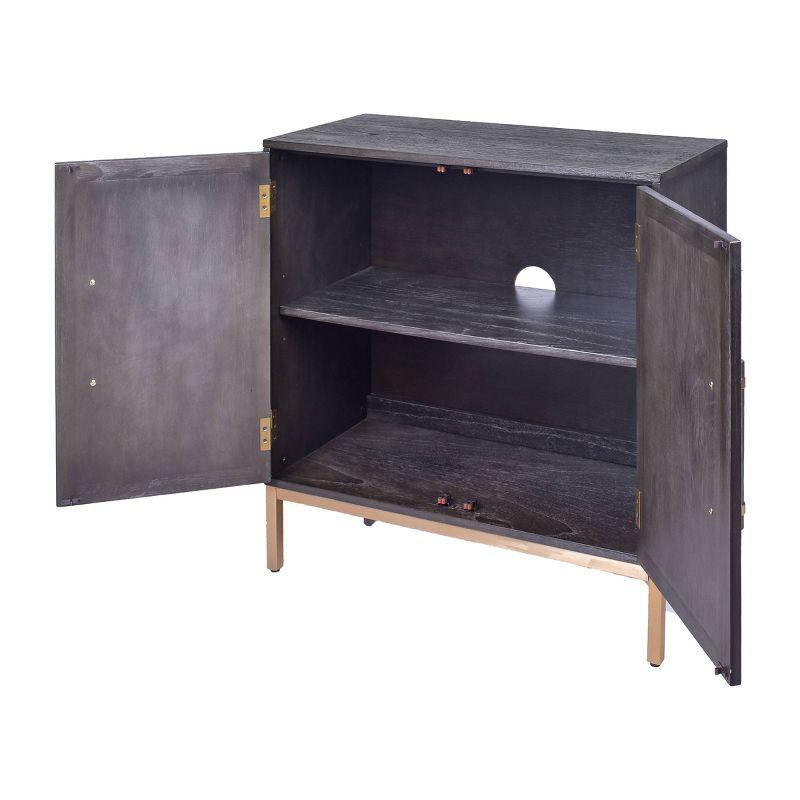 Hopper Studio Hopper Studio Sophia Solid Wood 34'' 2-Door Cabinet, Adjustable Shelf, Practical Shelving