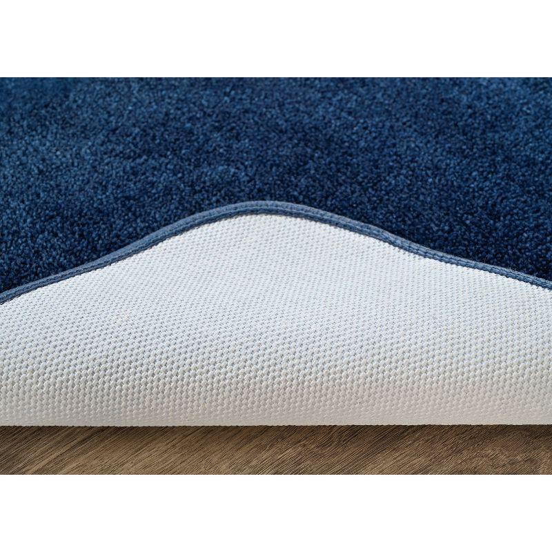 2pc Traditional Nylon Washable Bathroom Rug Set Navy - Garland Rug: Machine Made, Latex Backing, Tufted Bath Mats Set