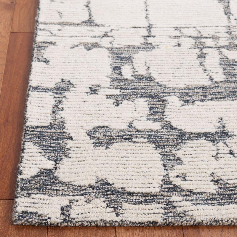 Martha Stewart Rugs Martha Stewart 4533 Hand Tufted Wool/Cotton Rug in Charcoal/Ivory