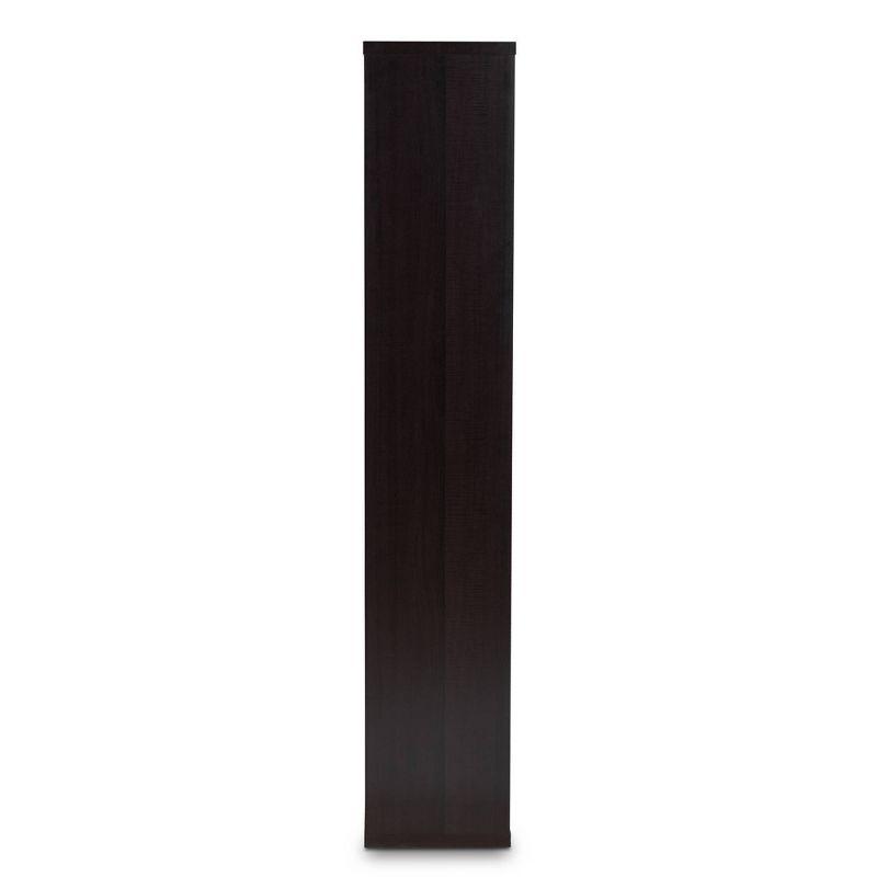 Janne 8 Cube Multipurpose Storage Shelf Dark Brown - Baxton Studio: Mid-Century Modern Cubby Organizer, Particle Board Frame
