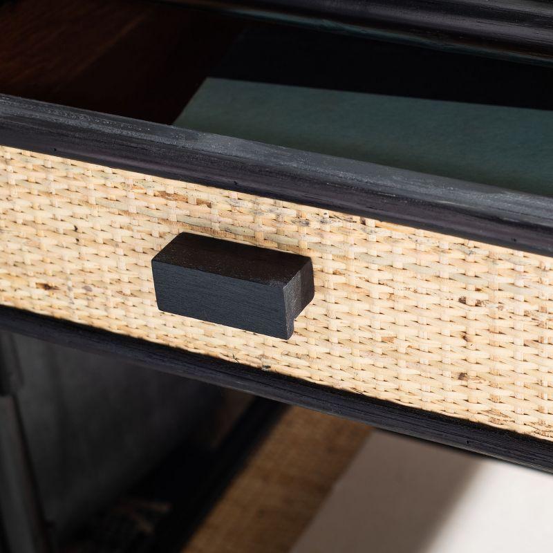 Roya 1 Drawer 1 Shelf Nightstand - NST4005 - Black/Natural - Safavieh