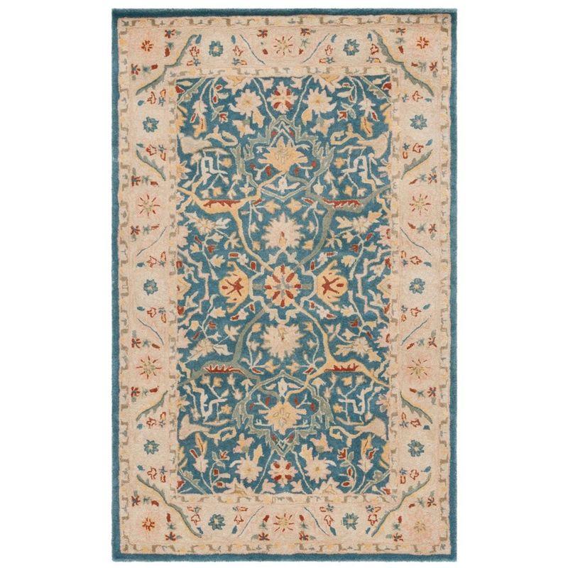 Antiquity AT14 Hand Tufted Indoor Area Rug - Blue - 4'x6' - Safavieh