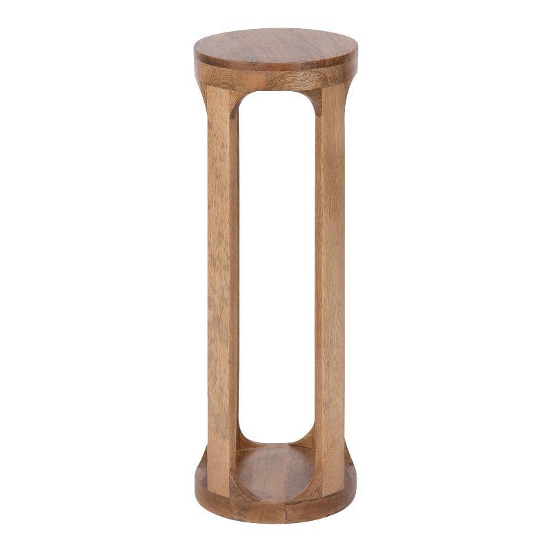 Kate and Laurel Dahl Round Wood Drink Table, 8x8x23, Natural