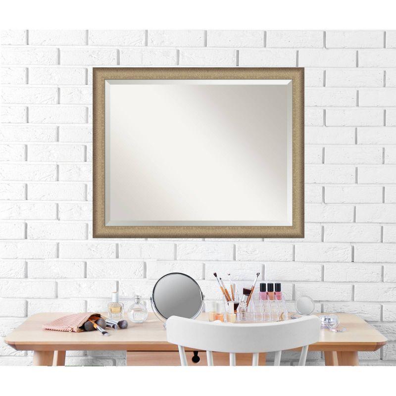 Elegant Brushed Framed Bathroom Vanity Wall Mirror - Amanti Art