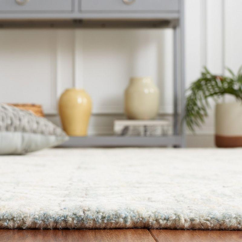 Handmade Light Blue Wool Tufted Runner Rug, 2'3" x 9'