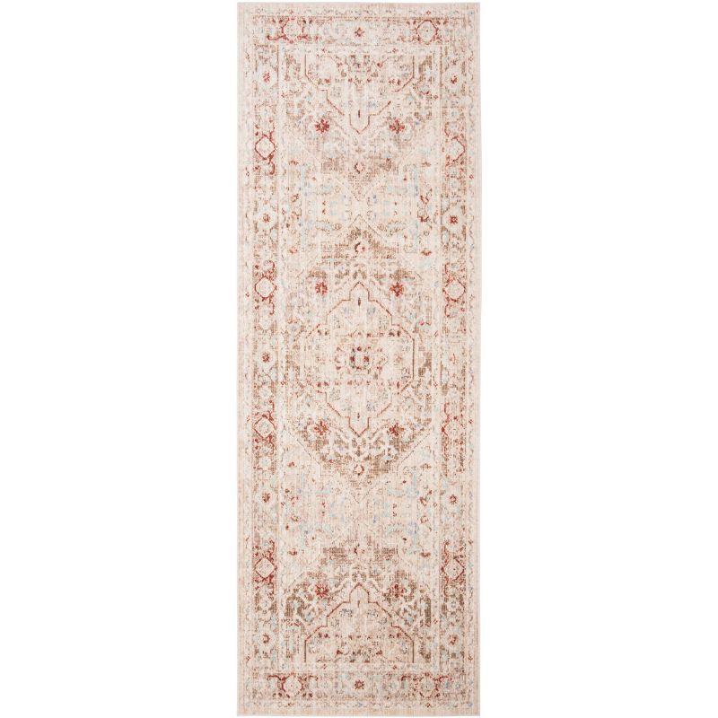 Ivory Elegance 36" Hand-Knotted Wool & Viscose Blend Area Rug