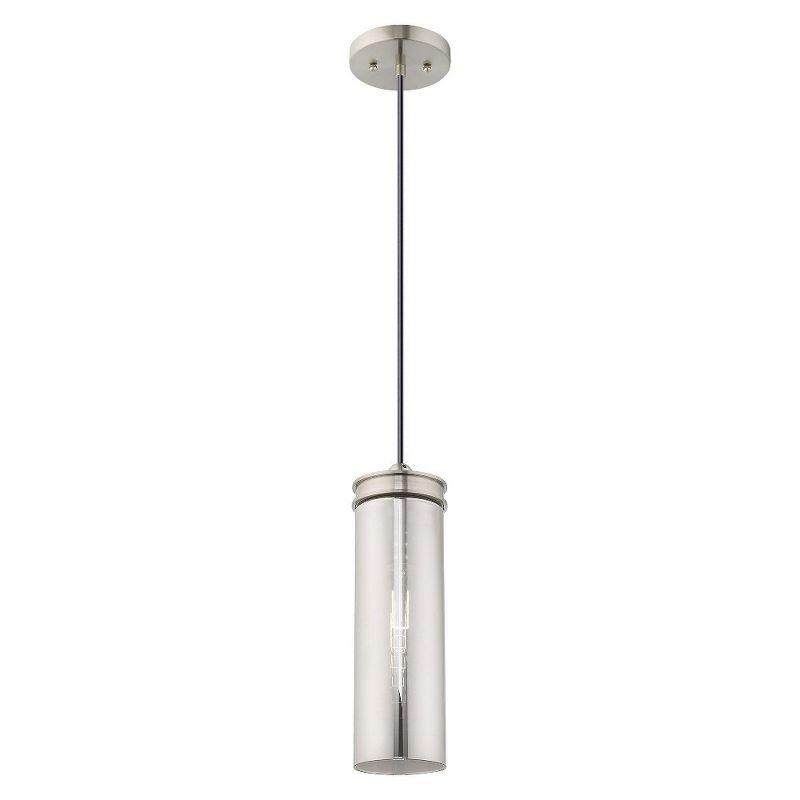 Livex Lighting Art Glass 1 - Light Pendant in  Brushed Nickel