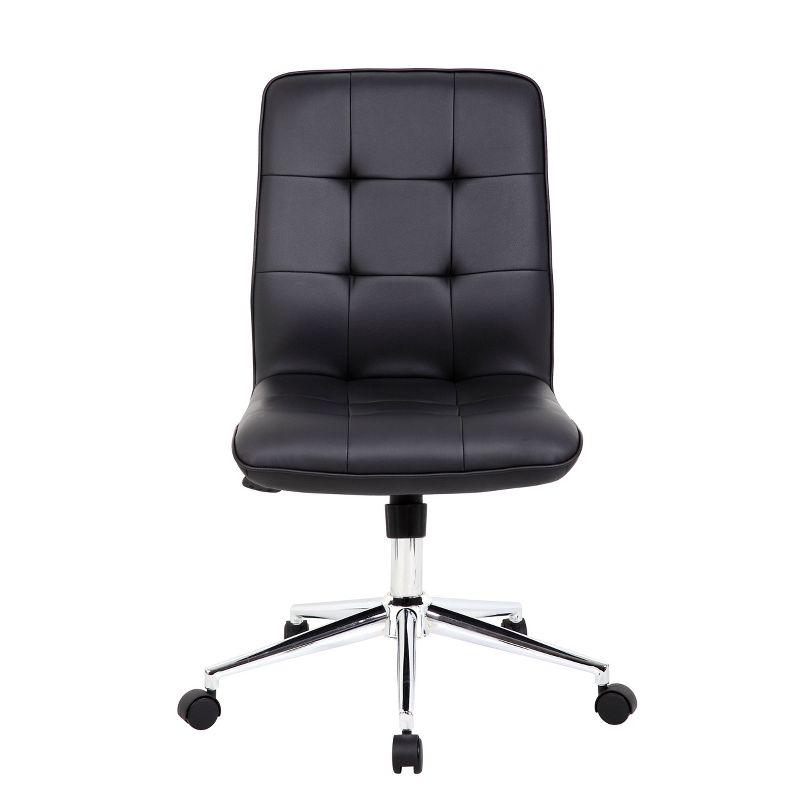 ErgoFlex Black CaressoftPlus Armless Task Chair with Swivel Base