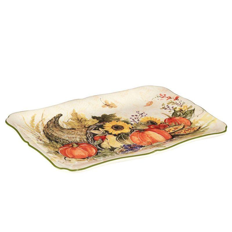 Harvest Morning Rectangular Serving Platter - Certified International