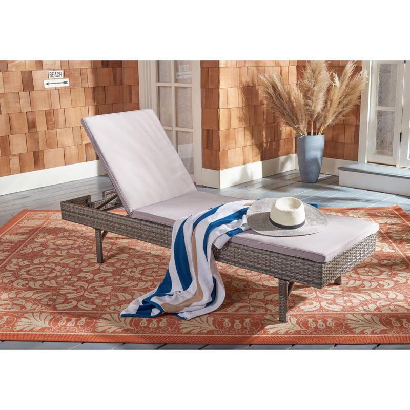 Cam Sunlounger - Outdoor - PAT7501 - Grey/Grey -Safavieh