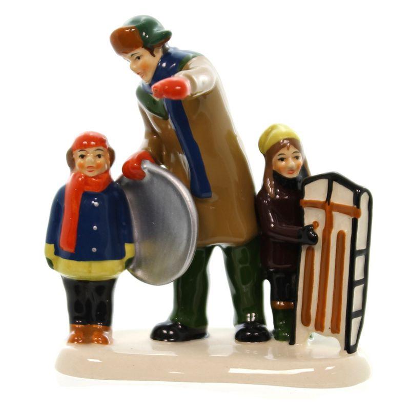 Department 56 Accessory 3.0 Inch Christmas Vacation, Bingo Sledding National Lampoon Village Accessories