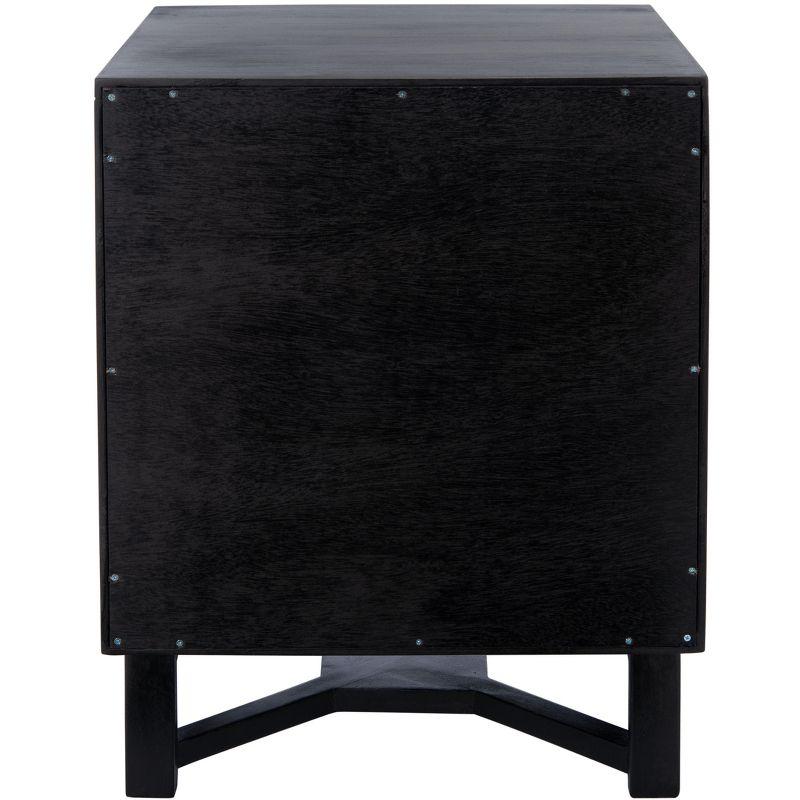 Hedwig 2 Drawer Nightstand - Black/Natural - Safavieh.