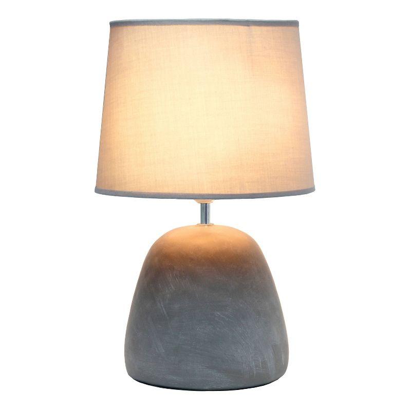 Round Concrete Table Lamp with Shade - Simple Designs