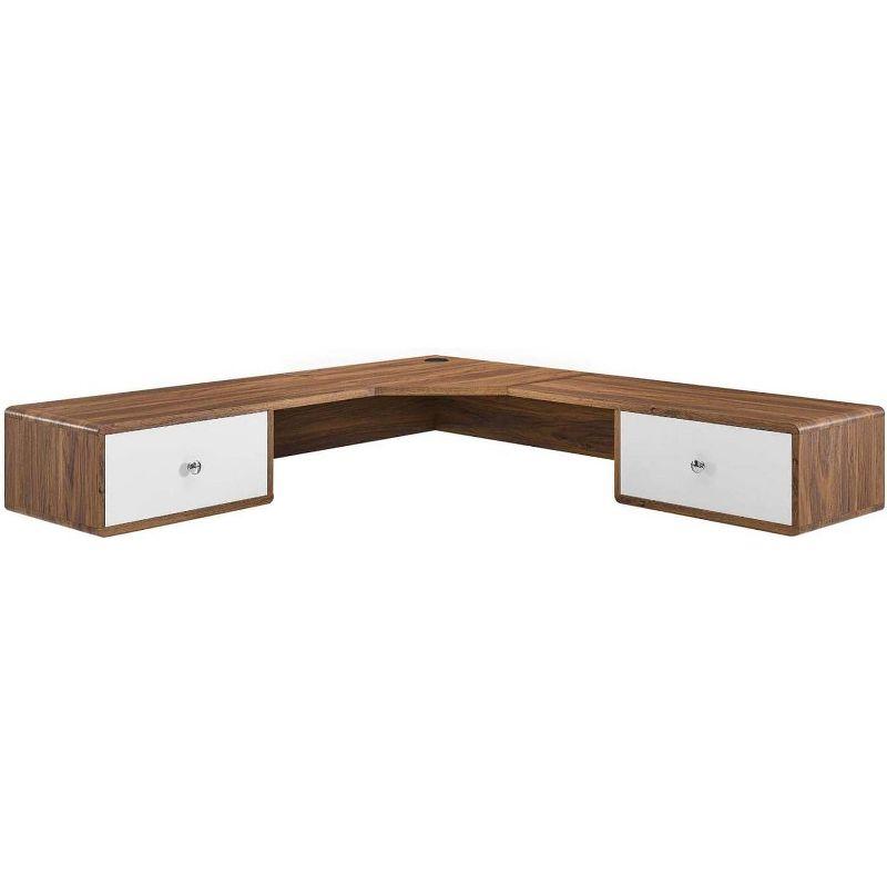 Modway Modway Transmit 55" Wall Mount Corner Wood Office Desk