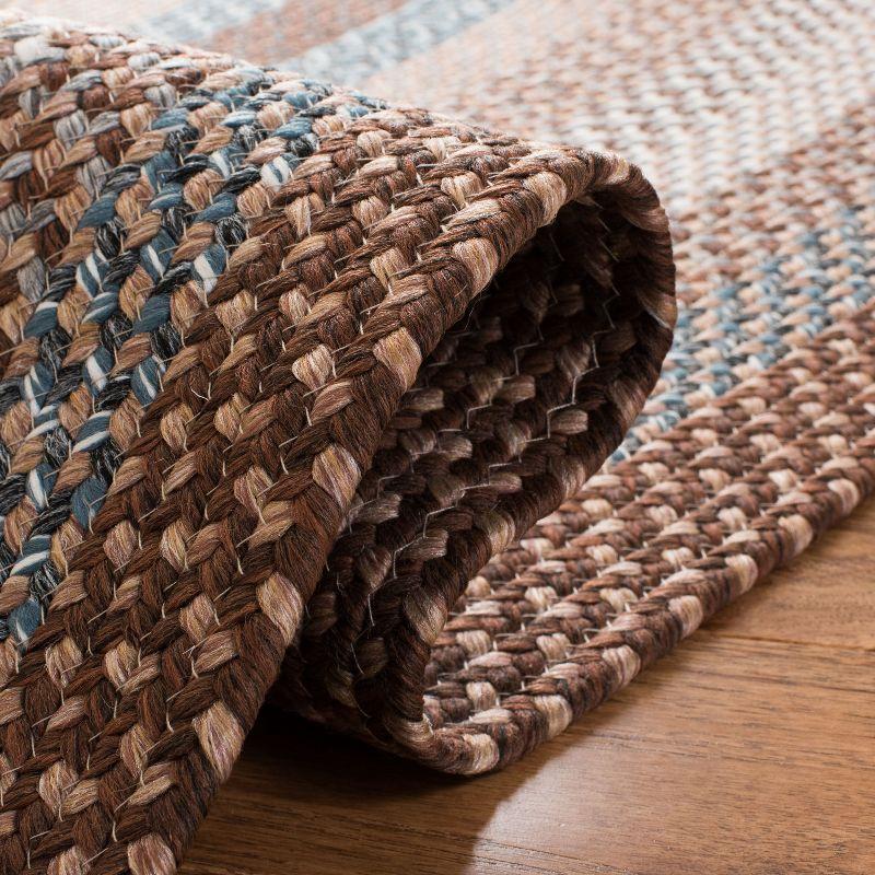Braided BRD313 Hand Woven Accent Rug - Brown/Multi - 2'x3' - Safavieh.