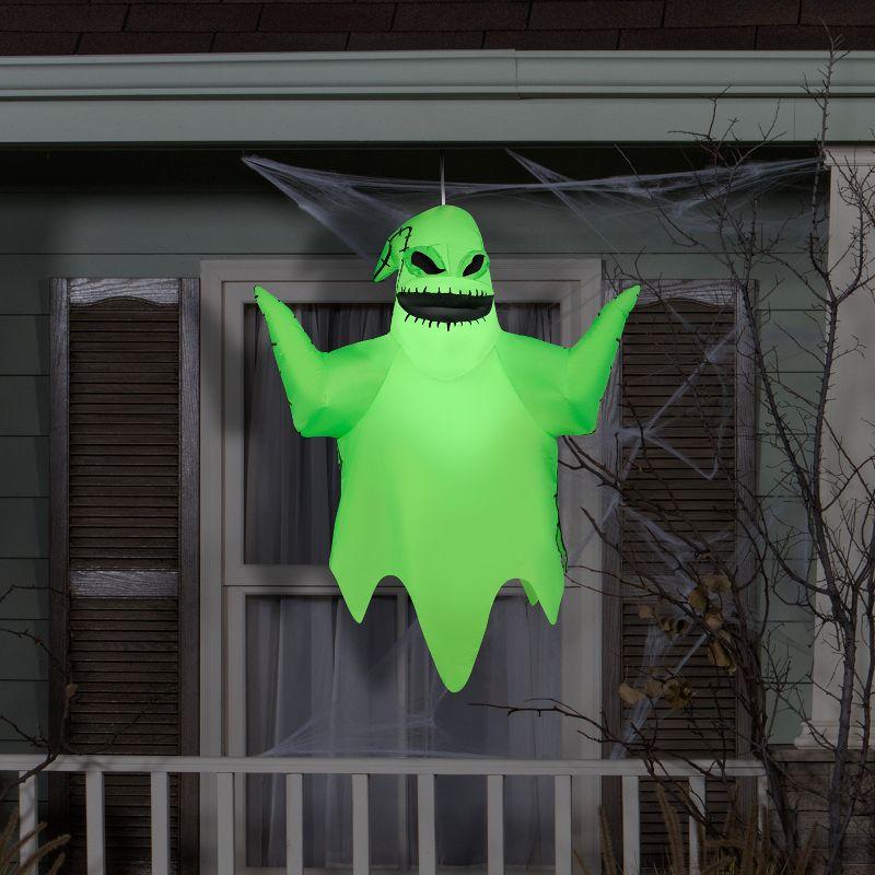 Gemmy Airblown Inflatable Hanging Oogie Boogie, 4 ft Tall, Green