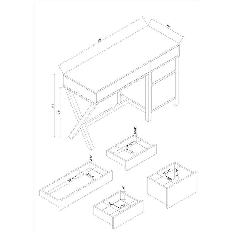 Peggy Side Storage Desk - Linon