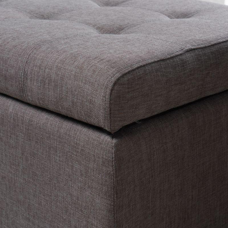 Mission Storage Ottoman - Gray - Christopher Knight Home