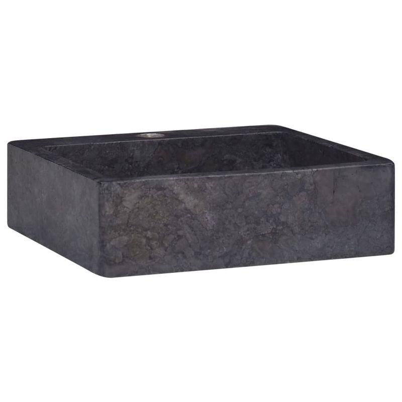 Black Square Marble Sink 15.7" x 15.7" x 4.7"