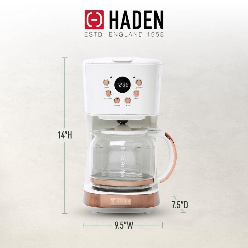HADEN Heritage Ivory and Copper 12-Cup Programmable Coffee Maker