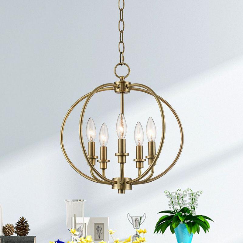 Livex Lighting Milania 5 - Light Chandelier in  Antique Brass