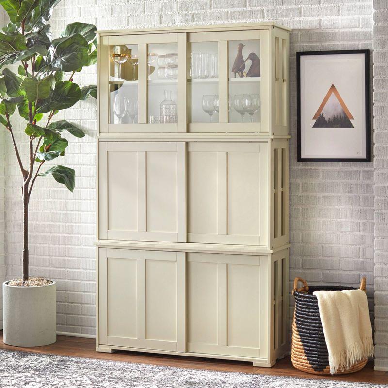 Pacific Stackable Cabinet with Sliding Doors - Buylateral