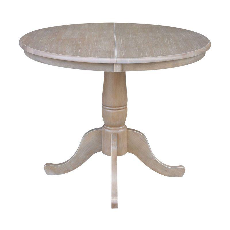 36" Round Dining Table with 12" Leaf - International Concepts