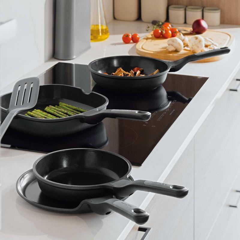 Leo Stone+ Black Nonstick Ceramic Pancake Pan, Recycled Aluminum