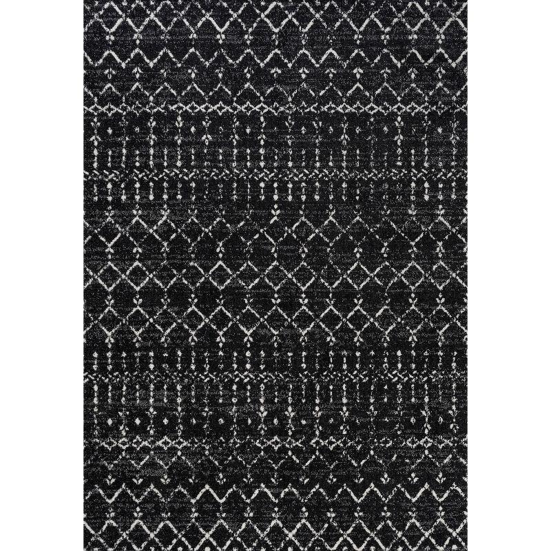 Ivory Diamond Easy-Care Synthetic 4' x 6' Area Rug