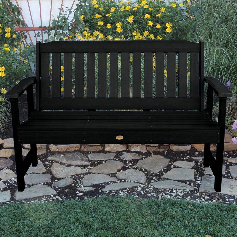 Lehigh Black Synthetic Wood 5 ft Garden Bench