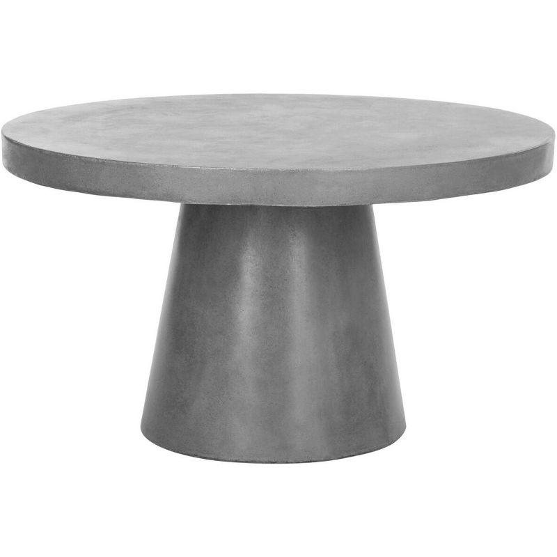 Delfia Dark Gray Concrete Round Coffee Table