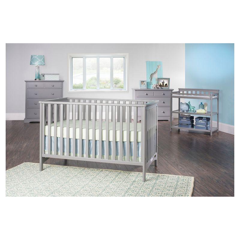 Cool Gray Flat Top 38" Changing Table with Safety Strap